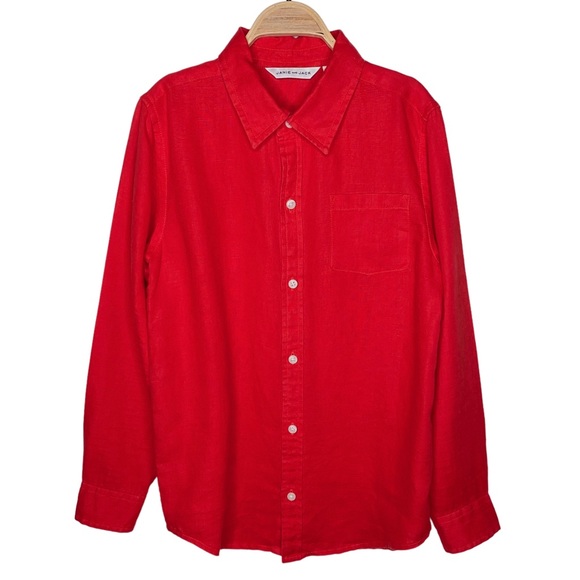 Janie and Jack Long Sleeve Button Down Shirt - Picture 1 of 8